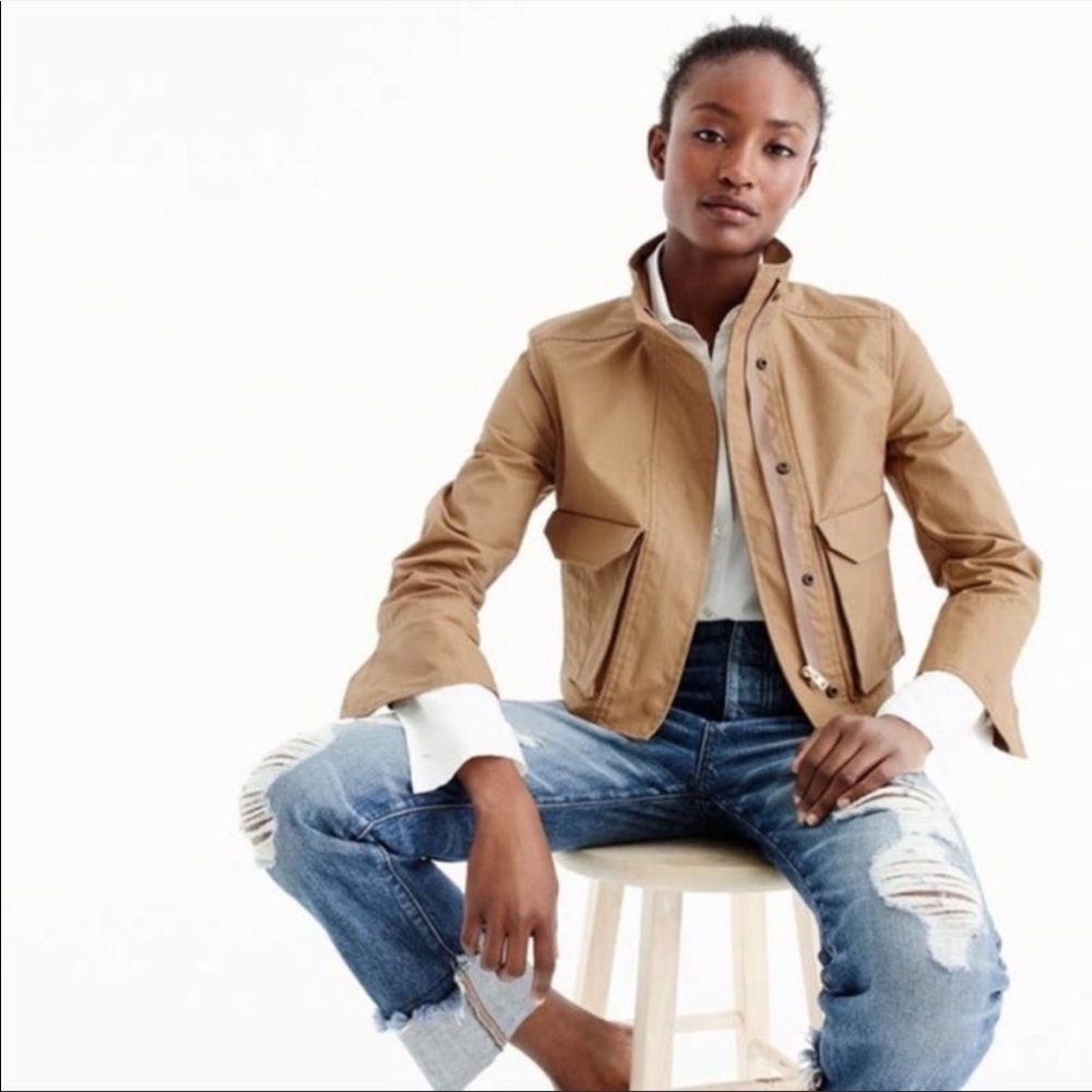 Cropped crisp JCrew Khaki Jacket